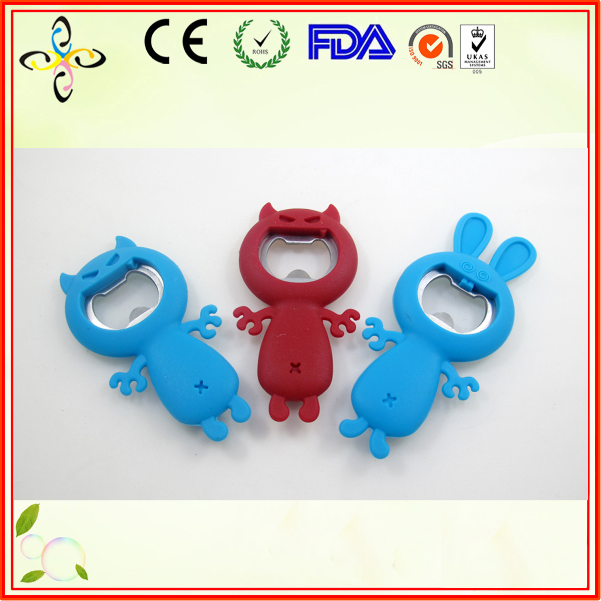 硅胶兔子开瓶器 动物款硅胶开瓶器